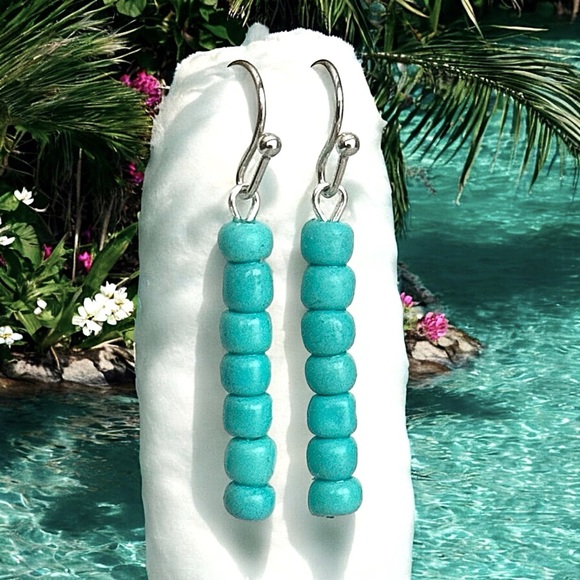 5 For $25💫Turquoise Beach Front Nautical Dangles Earrings - Picture 1 of 3